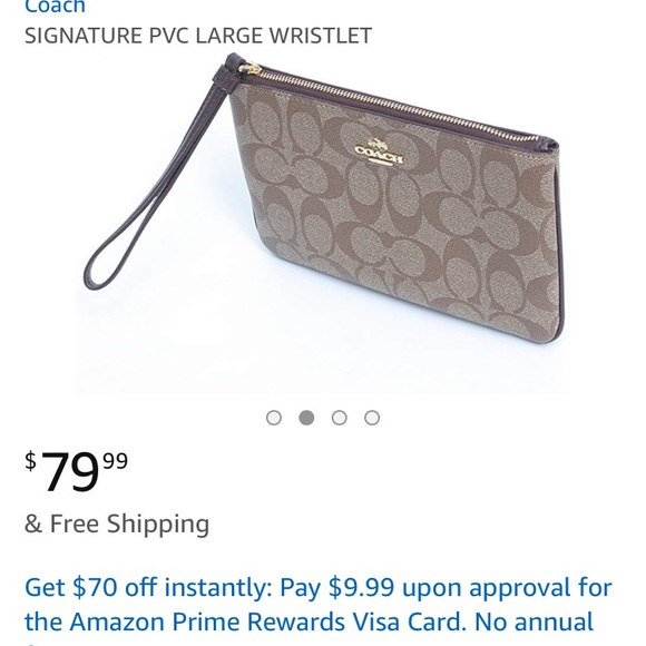 NWT Coach PVC Signature Large Wristlet - Picture 7 of 8